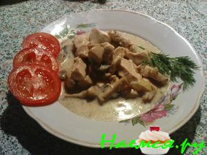 Куриное филе с шампиньонами в сливочном соусе (Вариант) Куриное филе с шампиньонами в сливочном соусе (Вариант)