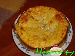 Луковый пирог со сметаной