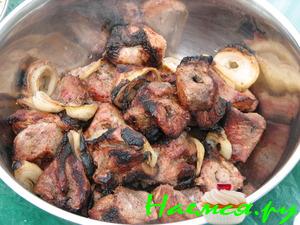 Шашлык с яблочным соком