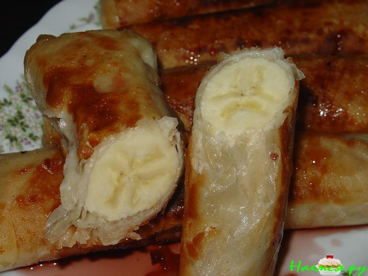 Жаренные бананы в тесте фило