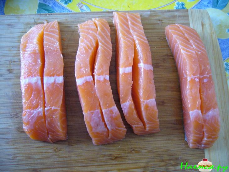 Сёмга на овощной подушке