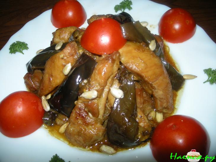 Курица с баклажанами