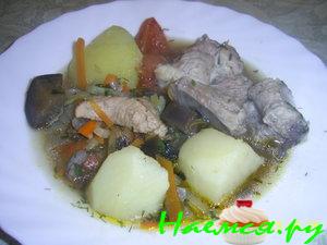 Хашлама со свининой на ребрах