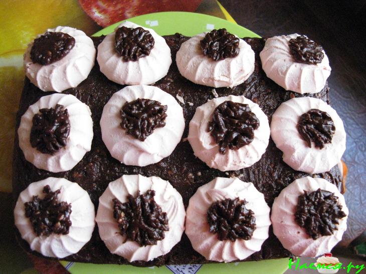 Сладкий морковно-лимоный пирог с зефиром и шоколадом