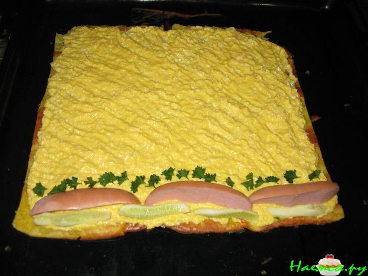 Рулет-омлет закусочный