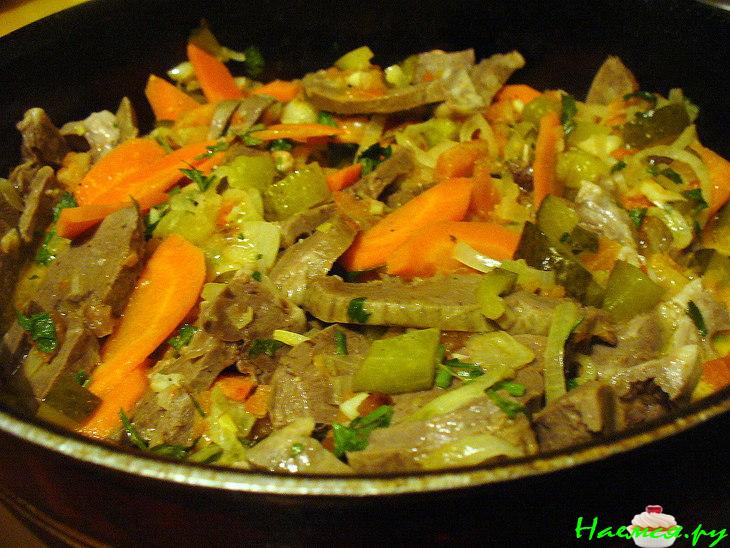 Тушеное сердце