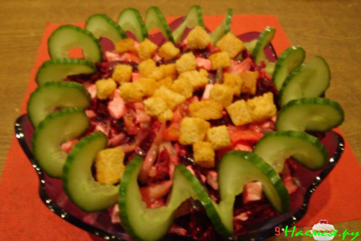 Салат с копченой курочкой "8 Марта" Салат с копченой курочкой "8 Марта"