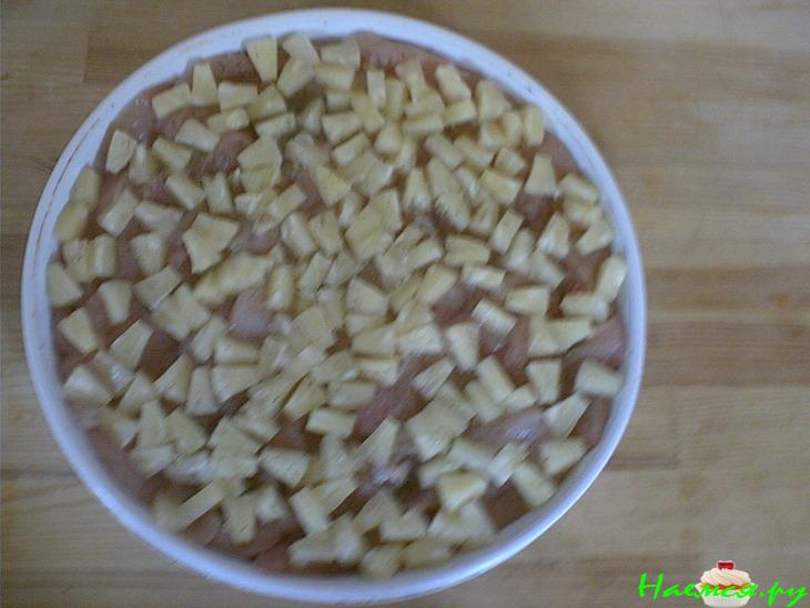 Курица с ананасами с майонезом