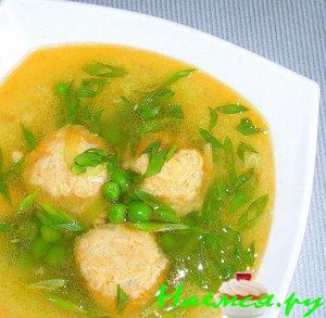 Суп рыбный с фрикадельками.. гороховый..