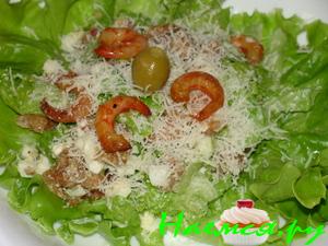 Салат "Цезарь" с креветками