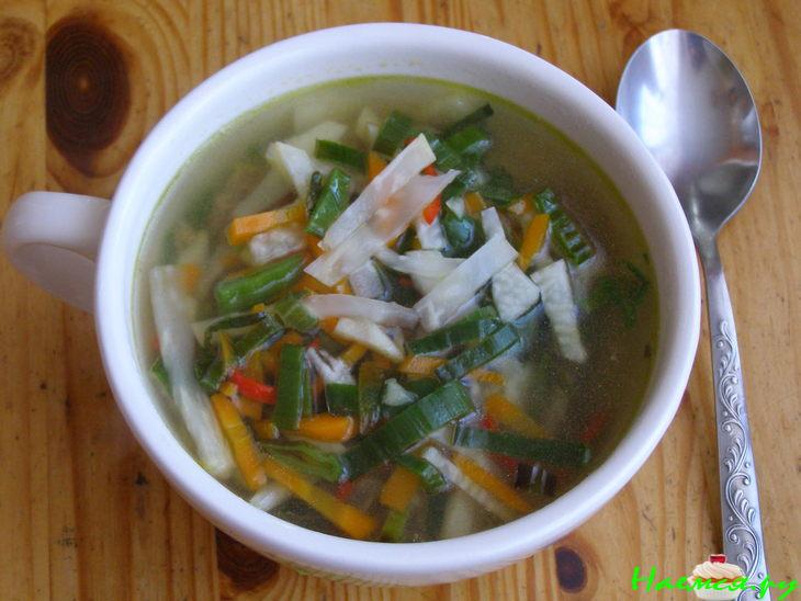 Азиатский суп с сырой говядиной