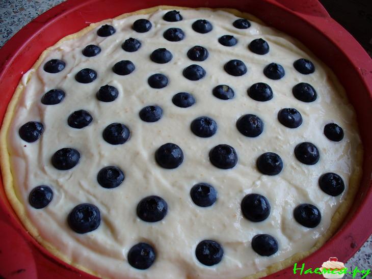 Творожный пирог с черникой