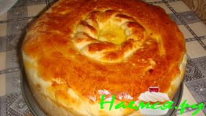 Пирог с сухими грибами