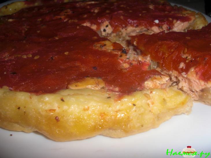 Тарт с лососем