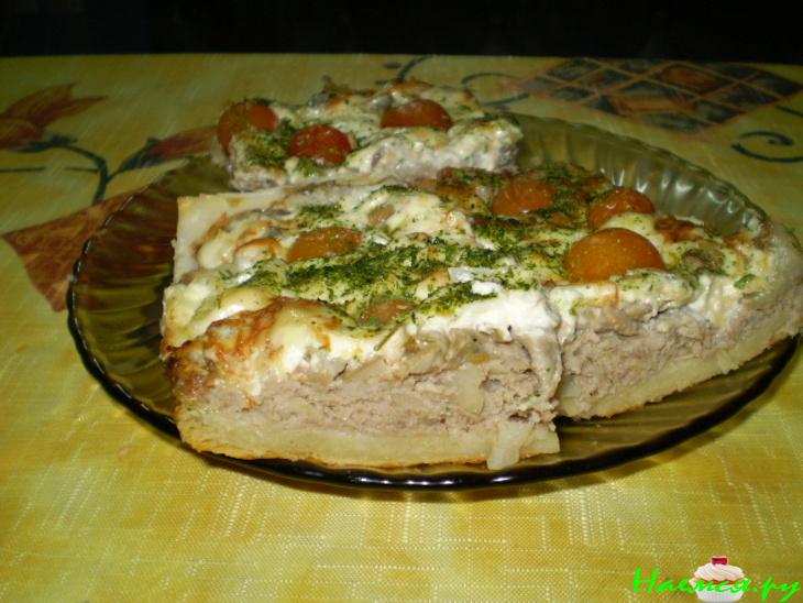 Пицца из слоенного теста