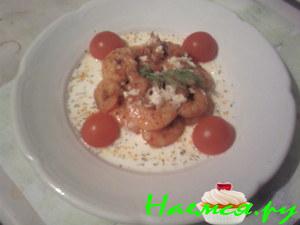 Закуска из креветок под соусом