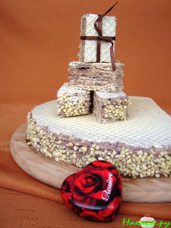 Вафельный тортик с джемом