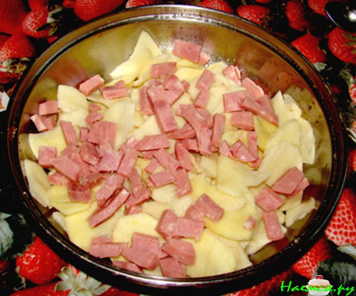 Запеканка из картофеля с ветчиной