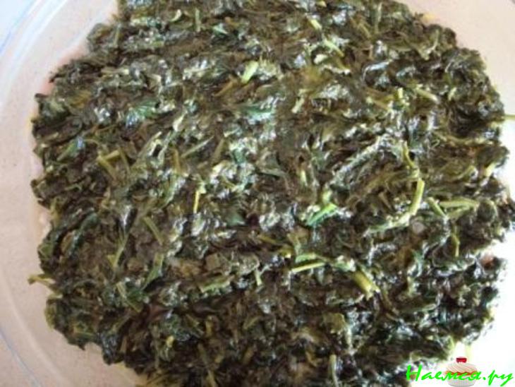 Запеканка из рыбы и шпината