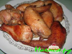 Крылышки куриные в медовой глазури 