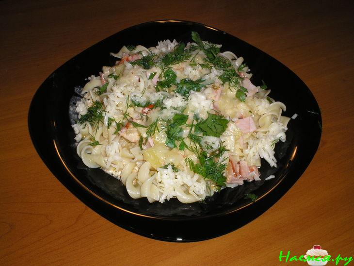 Макароны с кабачками в сливочном соусе Макароны с кабачками в сливочном соусе