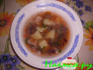 Супчик из фасольки быстрый