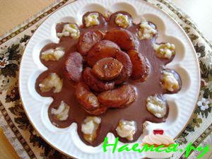 Фруктовый цветок в шоколаде