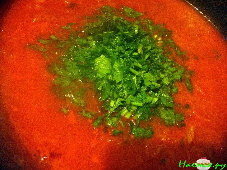 Печень с манго, лимоном и карри 