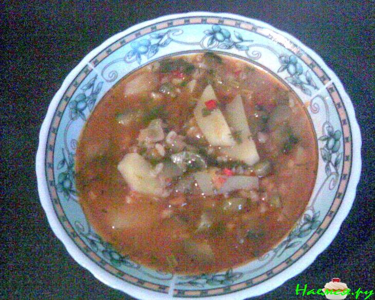 Постный суп 'а-ля рассольник' Постный суп 'а-ля рассольник'