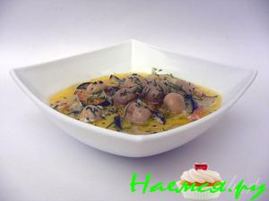 Суп из баклажанов с грибами