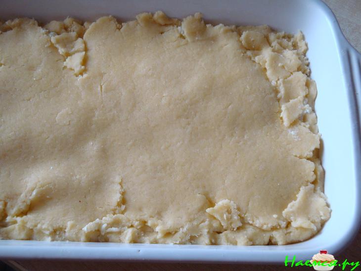 Нежный песочный пирог с творожно-яблочной начинкой