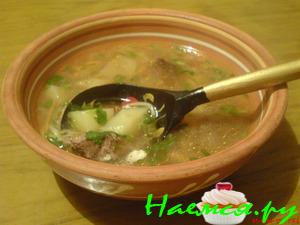 Суп с печенью по-деревенски Суп с печенью по-деревенски