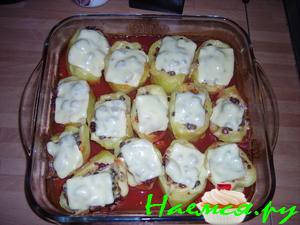 Фаршированный картофель с мясом в томате Фаршированный картофель с мясом в томате