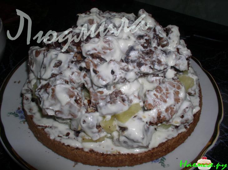 Торт "Панчо" с ананасом и орешками