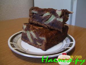Пирог с яблоками с какао Пирог с яблоками с какао