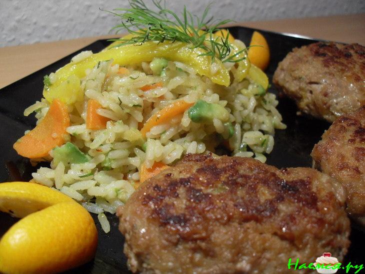 Котлеты (манголеты) с гавайским рисом