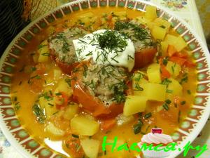 Помидоры фаршированные с супом