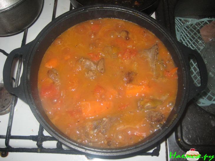 Рагу баранина с овощами