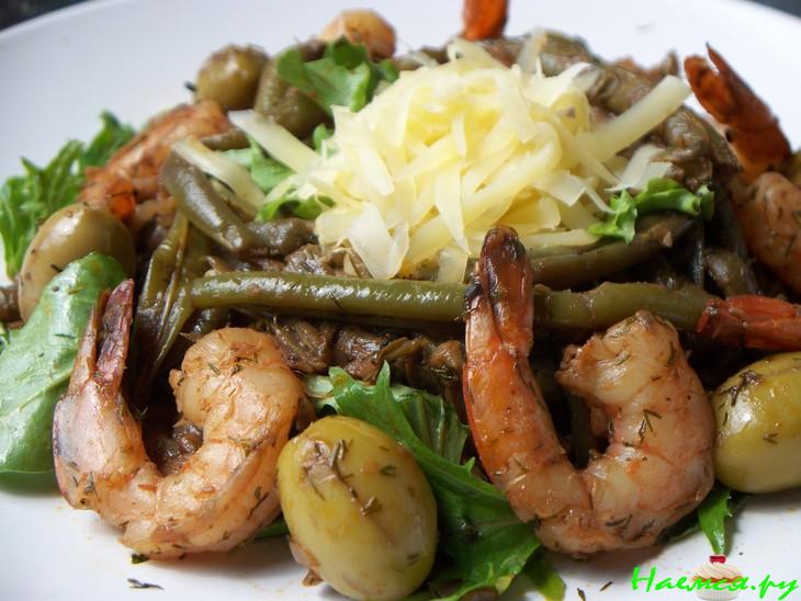 Креветки с фасолью пикантные!!!