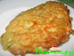 Куриная отбивная в картофельном кляре 