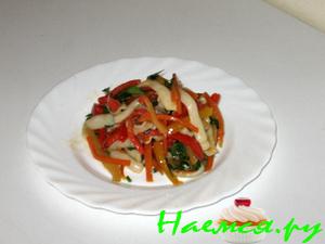 Салат "Цветная полоска"