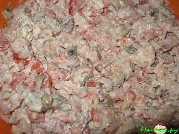 Салат "Гроздья рябины"