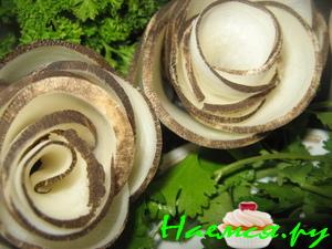 Цветы из черной редьки