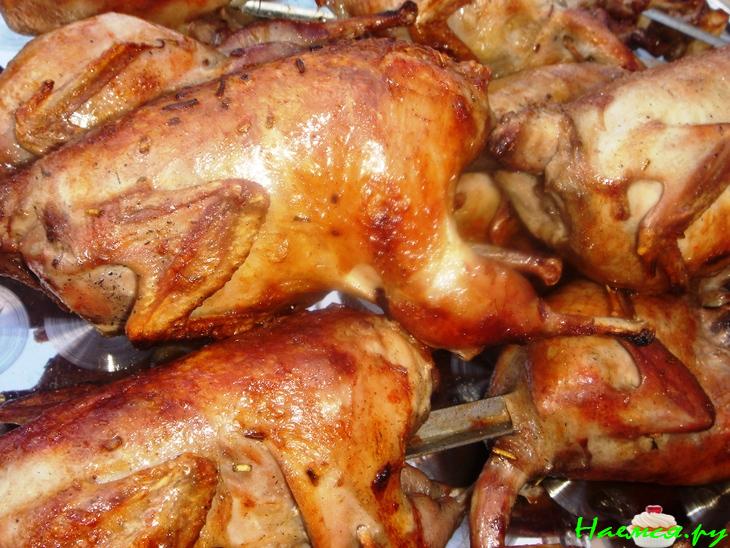 Перепелки на шампурах