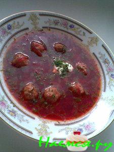 Борщчок с фрикадельками Борщчок с фрикадельками