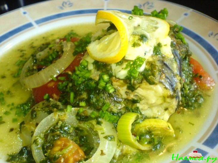 Скумбрия из духовки со шпинатом Скумбрия из духовки со шпинатом