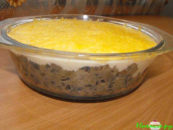 Жюльен из баклажанов с грибами