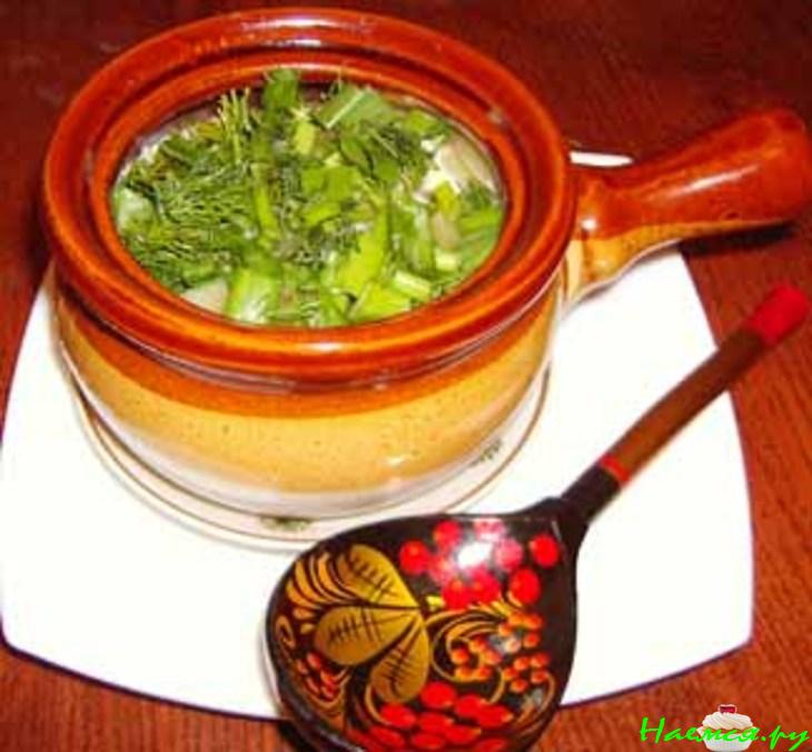 Уха по-татарски в горшочках