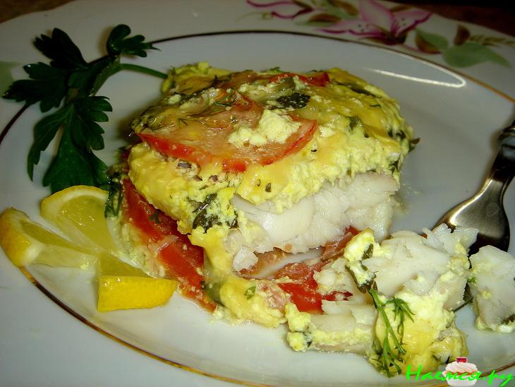 Теляпия под сметанно-горчичным соусом