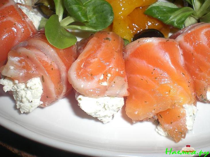 Лососевые пальчики с маскарпоне